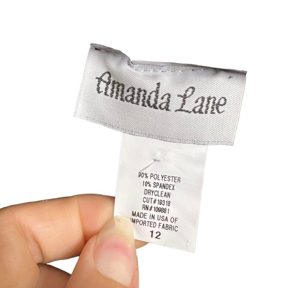 Vintage 90s Black Velvet Long Sleeve V Neck Full Length Dress Large - Picture 5 of 10